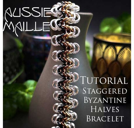 Staggered Byzantine Halves Bracelet Tutorial