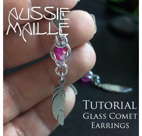 Glass Comet Earrings