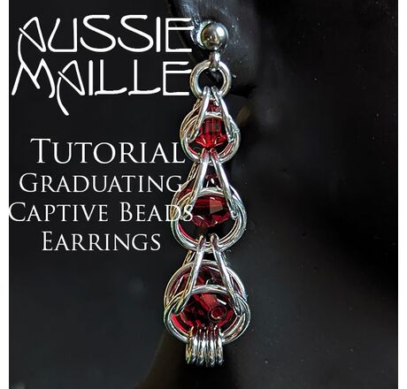 Graduated Captured Beads Earrings