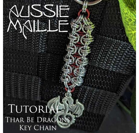 Thar Be Dragons Key Chain